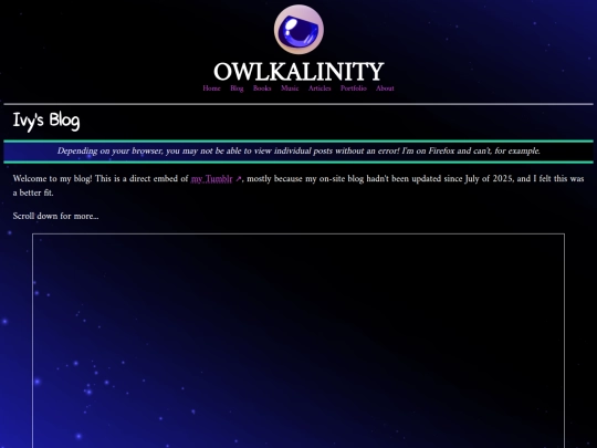 blog screenshot