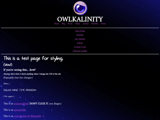 test screenshot