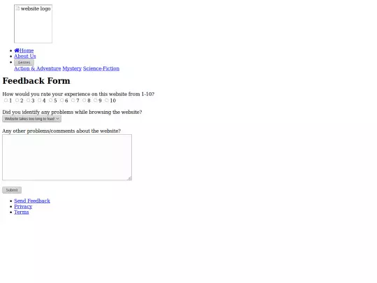 6. sendfeedback screenshot