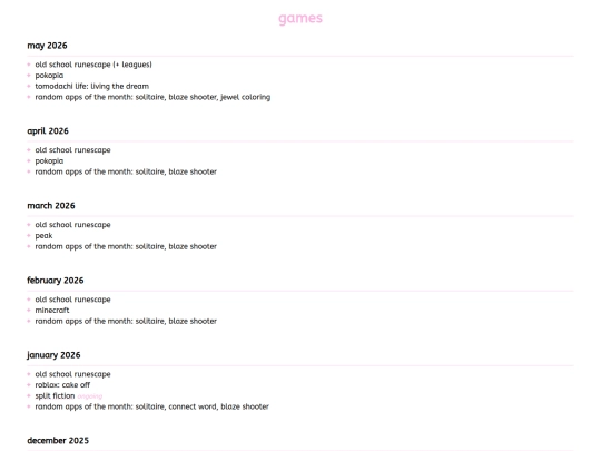 log/games screenshot