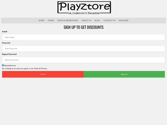 register screenshot