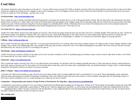 coolsites screenshot