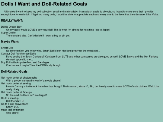 doll/wishlist screenshot
