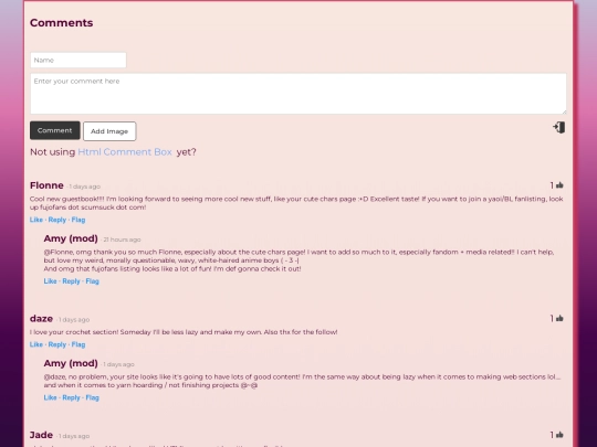 guestbook screenshot