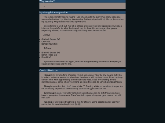 wellGen/exercise screenshot