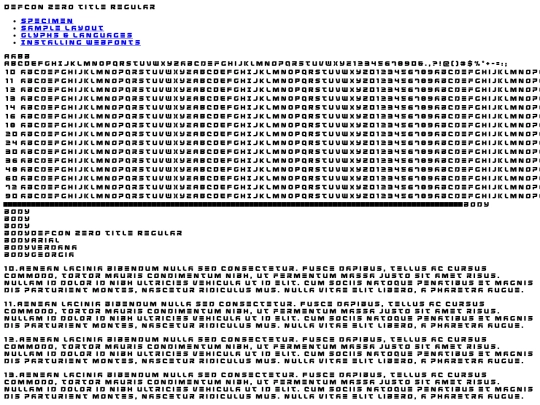 fonts/defconzerotitle-lmvd-demo screenshot