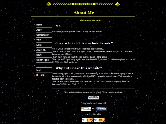 about me screenshot