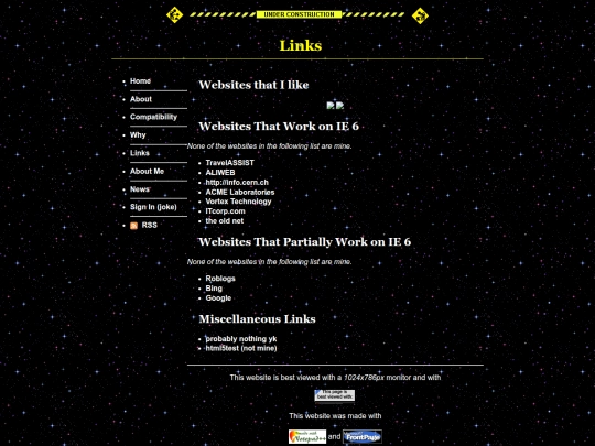 links screenshot