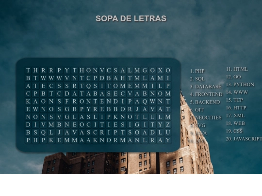 sopa de letras screenshot