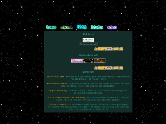 links screenshot