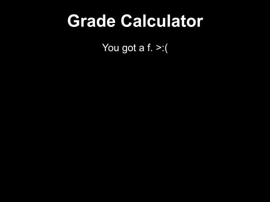 javascript/grade-calculator screenshot