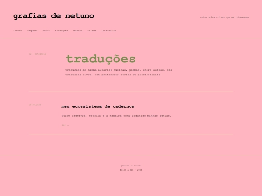 categorias/traduções screenshot