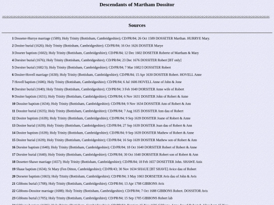 genealogy/dossitor/sources screenshot