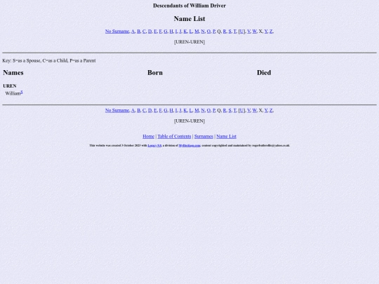 genealogy/driver/names25 screenshot