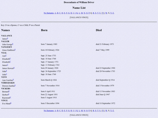 genealogy/driver/names26 screenshot