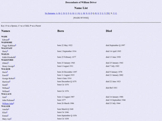 genealogy/driver/names27 screenshot