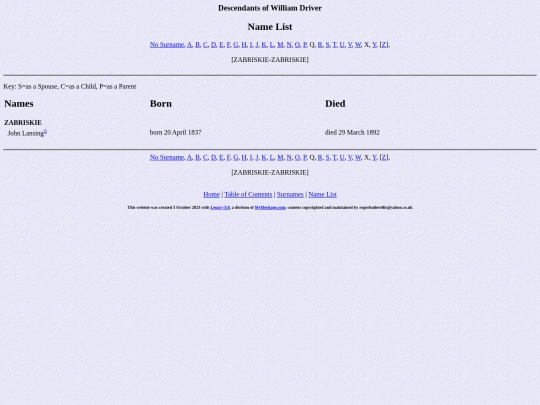 genealogy/driver/names29 screenshot