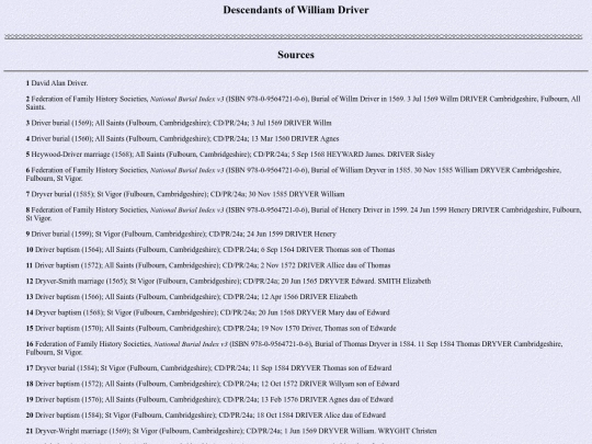 genealogy/driver/sources screenshot