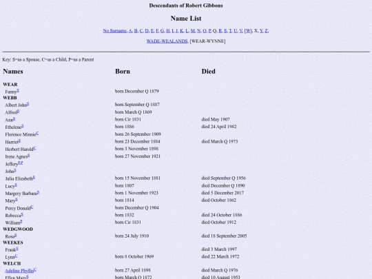 genealogy/gibbons/names33 screenshot