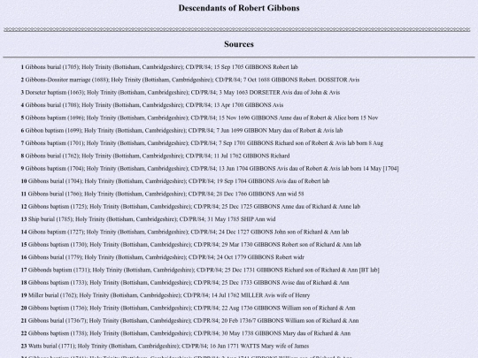 genealogy/gibbons/sources screenshot