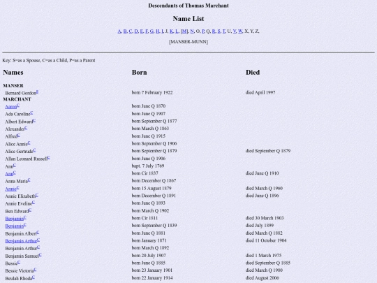 genealogy/marchant/names11 screenshot