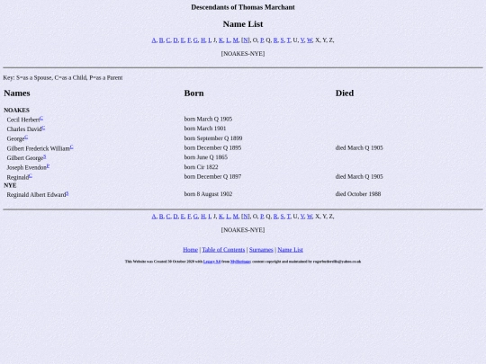 genealogy/marchant/names12 screenshot