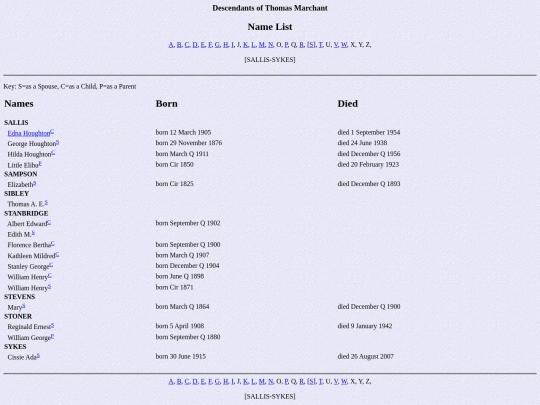 genealogy/marchant/names15 screenshot