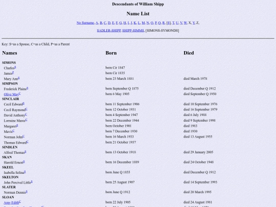 genealogy/shipp/names26 screenshot