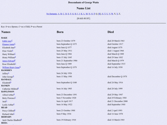 genealogy/watts/names17 screenshot