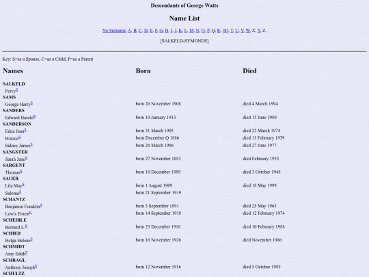 genealogy/watts/names18 screenshot