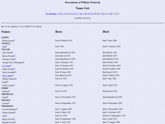 genealogy/wetherall/names19 screenshot