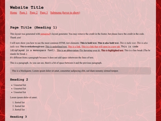 test screenshot