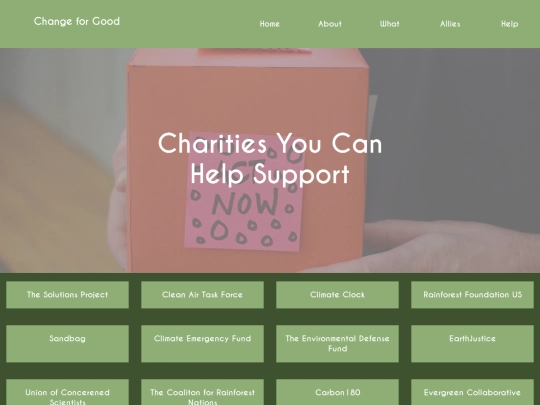 help-charities screenshot