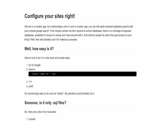 index screenshot