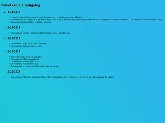 waveGameChangelog screenshot