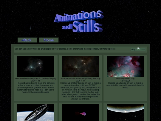my-stuff/Animations and Stills screenshot