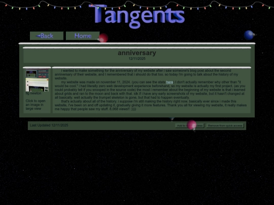 tangents/anniversary screenshot