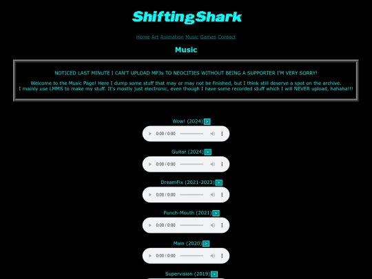 html/music screenshot