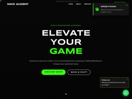 DEMO SITES/Mavis academy screenshot