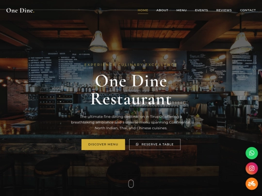 DEMO SITES/ONE DINE  screenshot