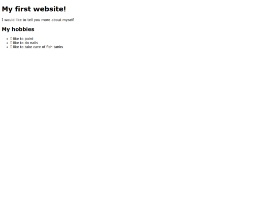 Creating a Website in a Text Editor screenshot