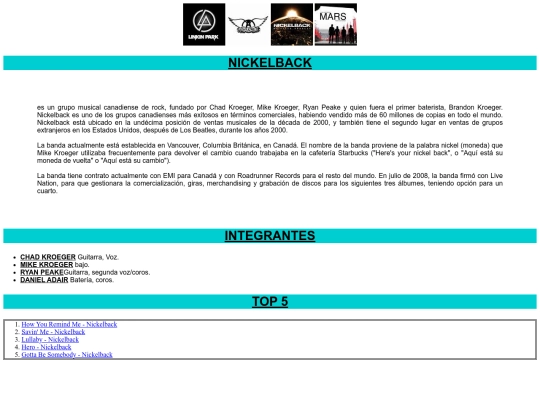 Bandas Favoritas/nickelback screenshot
