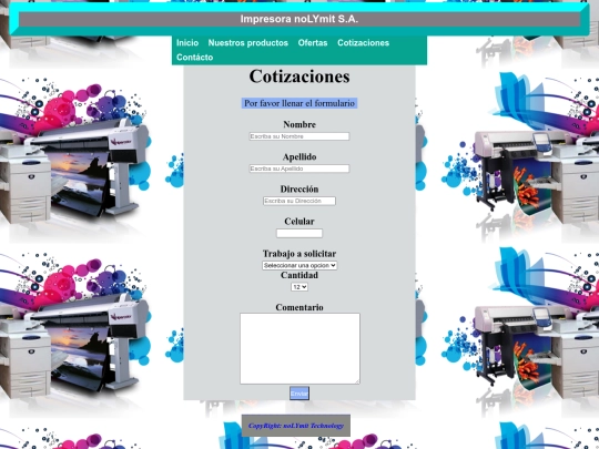 Paginas/Cotizaciones screenshot
