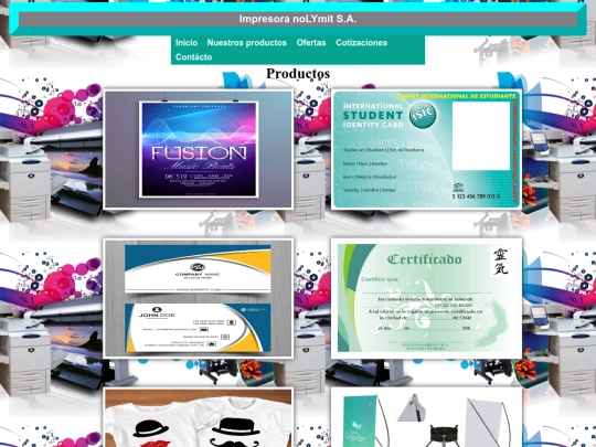 Paginas/Productos screenshot