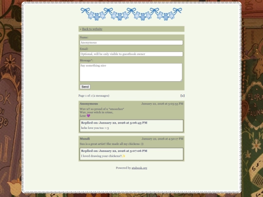 Guestbook screenshot