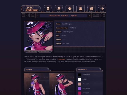 nofollow/splat screenshot