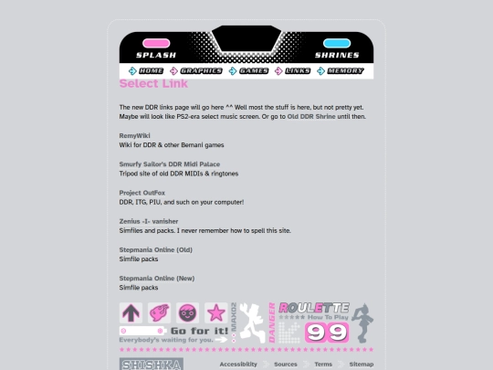 shrines/ddr/links screenshot