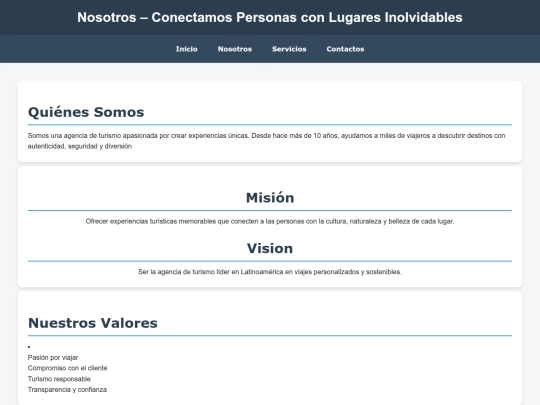 turismo/nosotros screenshot