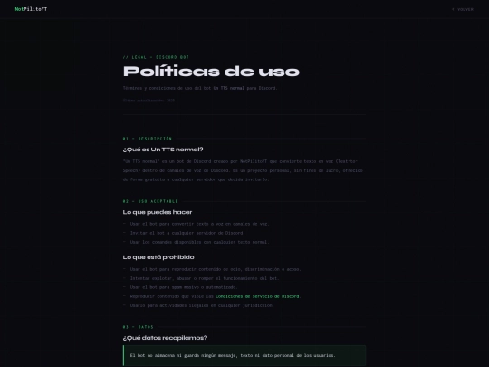 politicas screenshot