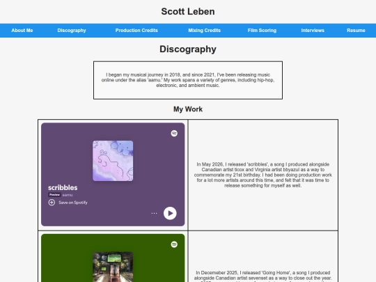 discography screenshot